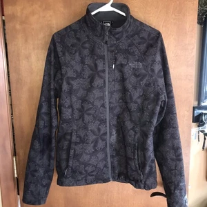 Women’s Size Large The North Face Apex Bionic Soft Shell Jacket Dark Grey Floral - Picture 1 of 15