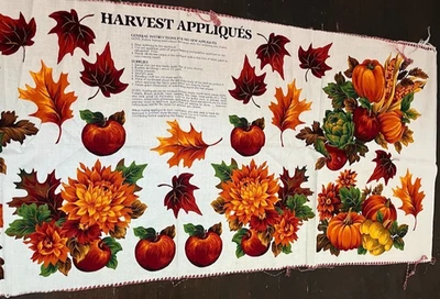 Apliques de cosecha de otoño VIP tela Cranston costura otoño calabazas manzanas hojas Foto 1 de 4