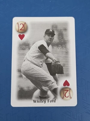 2000 U.S. Playing Card Co. All Century Team #2 HEARTS Whitey Ford HOF Card 9H - Image 1 of 2