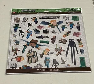 MINECRAFT Stickers Hallmark Brand New 2 Sheets - Picture 1 of 1