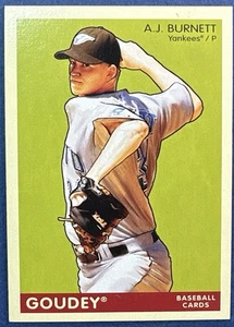 2009 Upper Deck Goudey Memorabilia #GMAB A.J. Burnett Toronto Blue Jays - Picture 1 of 2