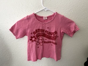 Girls Mezzo Piano native flower shirt size 110 US size 4t - Picture 1 of 3