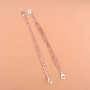 2pcs 11.4" Car Battery Lead Braided Copper Earth Strap Cable New - Picture 1 of 4