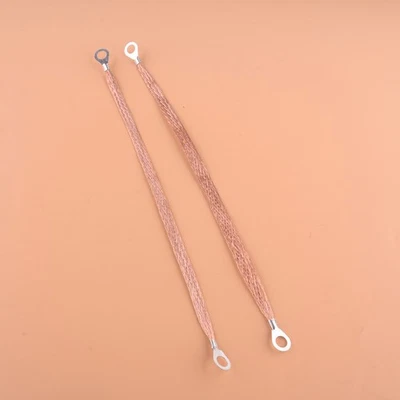 2pcs 11.4" Car Battery Lead Braided Copper Earth Strap Cable New - Image 1 of 4