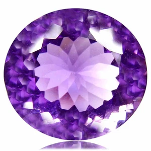 9.08 Cts PHENOMENAL OVAL SHAPE (14 x 13 mm) 100% NATURAL RAREST PURPLE AMETHYST - Picture 1 of 6