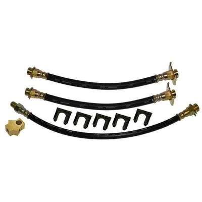 Rubber Brake Hose Kit Drum Brakes 9" 1967-69 Dodge Dart Plymouth Valiant 3pc - Image 1 of 4