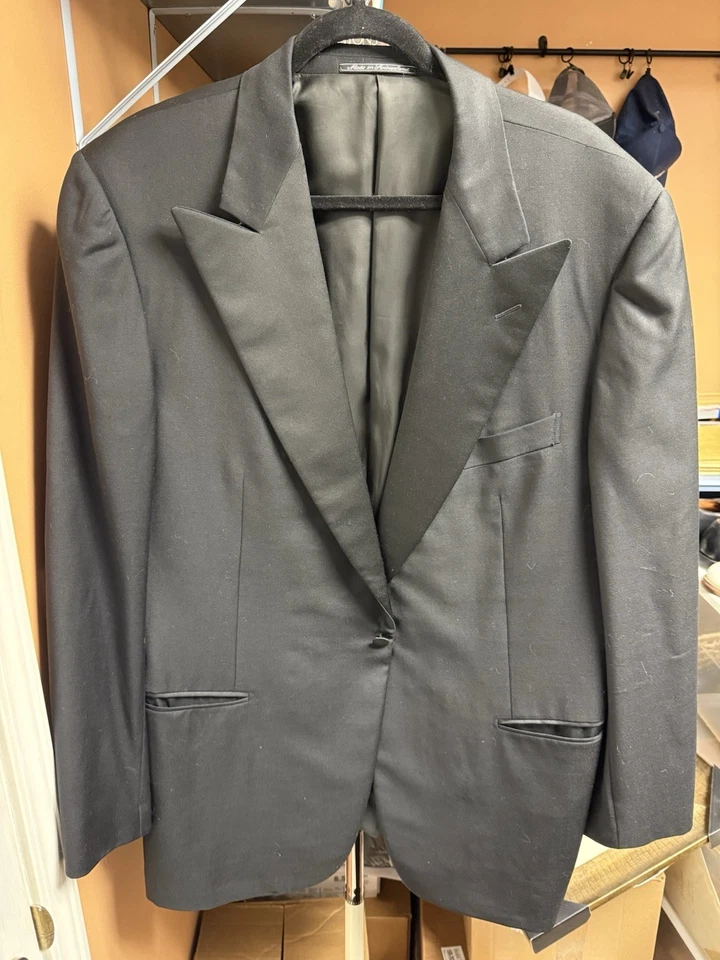 Chaqueta de Cena Ermenegildo Zegna Esmoquin Trofeo 42R Italiana 52 Lana Negra Foto 1 de 4