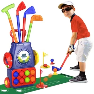 Palos de golf para niños, juego de golf para niños pequeños con 8 pelotas, tapete de putting, 4 palos de golf, 2... - Imagen 1 de 9