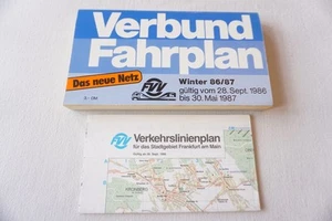 1986 FVV Verbund Fahrplan German Germany Deutsche Bus Tram Railway Timetable - Picture 1 of 11