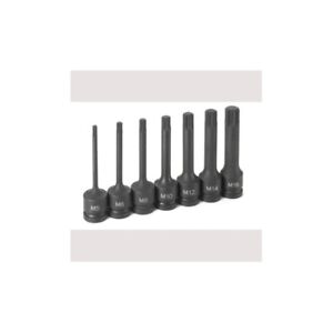 Grey Pneumatic 1347S 7 Piece 1/2 In. Drive 4 In. Triple Square Impact Socket Set