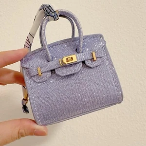 Mini borsa glitter diamante pieno portachiavi borsa cuffie ciondolo portafoglio-regali - Foto 1 di 27