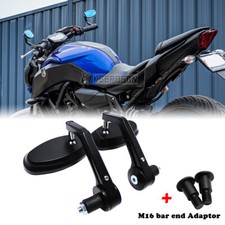 7/8" Bar End Mirrors + M16 Adapters For Yamaha MT FZ 07 09 03 10 / XSR 700 900