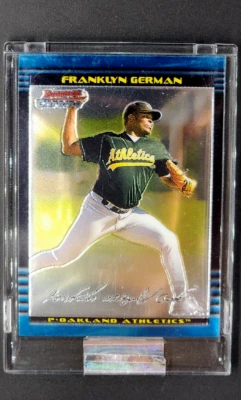 Tarjeta de los Atléticos de Oakland 2002 Bowman cromada sin circular #364 cubierta alemana Foto 1 de 4