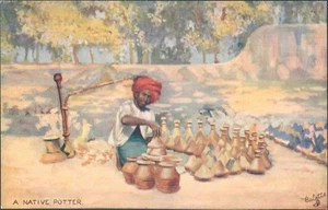 INDIA Native potter Tuck's PC 1910s - Picture 1 of 2