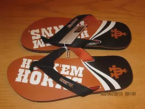 Men's Texas Longhorns Officially Licensed Flip Flop Sandals Extra Large 13-14 - Picture 1 of 2