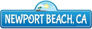 Cartello stradale Newport, CA California Beach | interno/esterno | surfista, amante dell'oceano - Foto 1 di 12