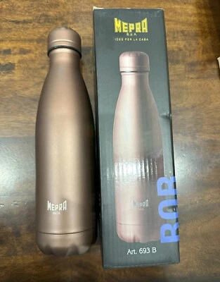 MEPRA 17 oz Insulated Stainless Steel Water Bottle with Screw Lid