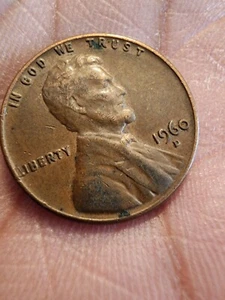 1960 penny d mint Error on L Next to Rim Rare! - Picture 1 of 4