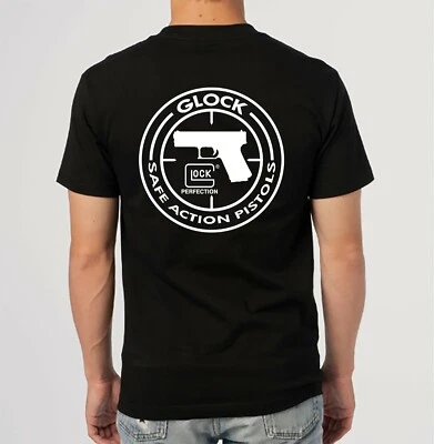 OFFICIAL Glock Logo T-Shirt  S M L XL 2XL 3XL 4XL 5XL - BLACK / OXFORD / GREEN - Image 1 of 4