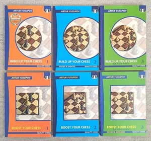 Artur Yusupov = BUILD UP YOUR CHESS (x3) + BOOST YOUR CHESS (x3) = 6 softcovers - Picture 1 of 5