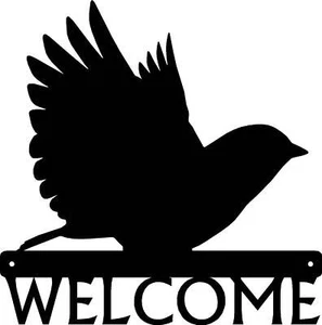 Bluebird Vogel Willkommensschild - Made in America - Outdoor Deko - Bild 1 von 4