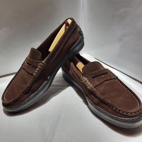 TOD’S Mocassini per penny in pelle scamosciata marrone Tod's in ottime condizioni suola Vibram taglia 10 Ret. $550