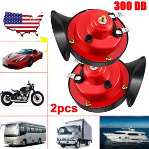 2PC 12V 300DB Super Loud Train Air Horn Waterproof Motorcycle Car Truck SUV Boat - Picture 1 of 15