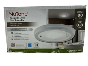 NuTone Roomside 80 CFM Bathroom Exhaust Fan With LED Light AERN80LWH Used - Picture 1 of 9