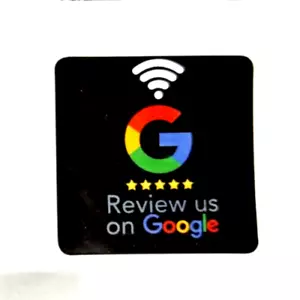 More details for nfc google customer review sticker black - boost your google reviews in  seconds