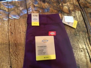 Free People Dickies Maulbeertwill weites Bein Skaterhose Gr. 7/28 Neu mit Etikett - Bild 1 von 14