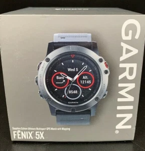 Garmin Fenix 5X schiefergrau saphirschwarzes Band GPS Multisport Uhr 010-01733-00 - Bild 1 von 5