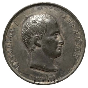 NAPOLEONE BONAPARTE 1850 MEDAGLIA BIOGRAFICA MESSENNET - Picture 1 of 2