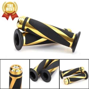 7/8" Motorcycle Handlebar Hand Grips Aluminum Gel For Dirt Bike Honda Yamaha NEW - Picture 1 of 12