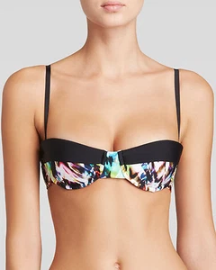 Milly mehrfarbiges Bügel-Bikinioberteil Batikmuster Schlitz Large - Bild 1 von 2