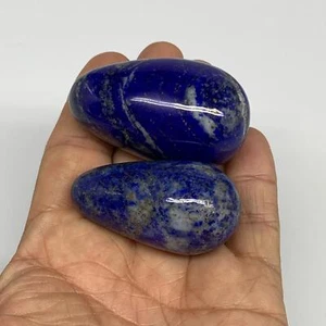 133.1g, 1.9"-2", 2pcs, Natural Lapis Lazuli Egg Polished @Afghanistan, B30410 - Picture 1 of 14