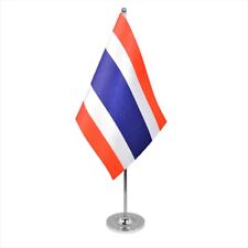 Thailand Satin & Chrome Premium Table Flag