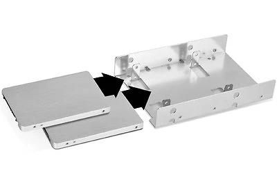 Silverstone SDP08 3.5-Inch to 2 x 2.5-Inch Internal HDD/SSD Bay Converter - Image 1 of 4