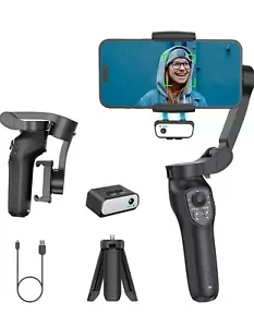 LC7 Pro KIT Phone Gimbal Stabilizer with Magnetic AI Active Tracking, Foldable - Picture 1 of 11