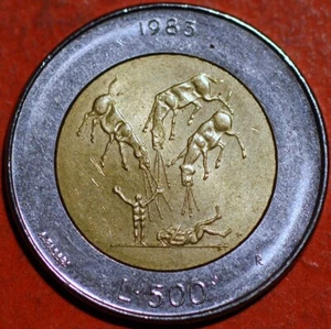 San Marino 500 Lire Threat of Nuclear War 1983 KM# 153 - Picture 1 of 2