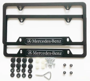 2PC License plate frame holder Aluminum Alloy for US car Mercedes Benz auto - Picture 1 of 5