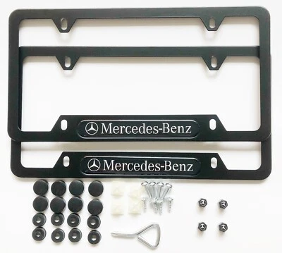 2PC License plate frame holder Aluminum Alloy for US car C,E,B,A,GLC,GLE,CLS,CLA - Image 1 of 4
