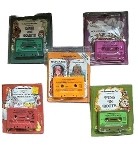 Vtg! Superscope Story Teller Book Cassette Tape 1975 Puss Rapunzel Noah David - Bild 1 von 10
