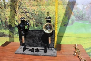 Pair horse drawn 12 volt carriage lamps BRASS  PONY SIZE  - Picture 1 of 1