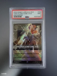 Disney Lorcana - And Then Along Came Zeus 222/204 ✨Enchanted✨PSA 9 - Picture 1 of 2