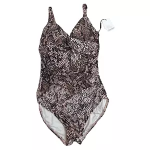 Calvin Klein Women's One Piece Swimsuit with Tummy Control Nectar Size 8 New - Picture 1 of 11