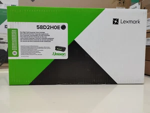 *******LEXMARK Czarny toner 58D2HOE Wysoka wydajność na 15 000 stron (nowy zapieczętowany).**** - Zdjęcie 1 z 6