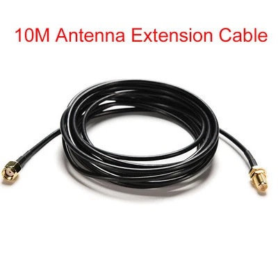 33ft RP-SMA Male To Female Wifi Antenna Connector Extension Cable Black 10M US - Image 1 of 4