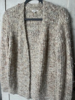 Suéter Maurices Mujer Talla M Grueso Tejido Cárdigan Manga Larga Brillante Frente Abierto Foto 1 de 4