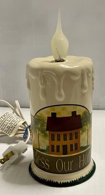 Vela de ventana eléctrica de 8” “Bendice nuestro hogar”  Foto 1 de 4