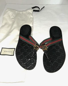 Women's GUCCI Thong Sandal (Hardly Worn Condition) Size 38 - US Size 8 - Picture 1 of 6